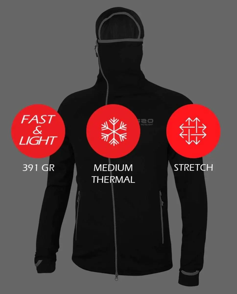 Куртка утепленная для бега мужская OS2O Phantom Grid — фото 2