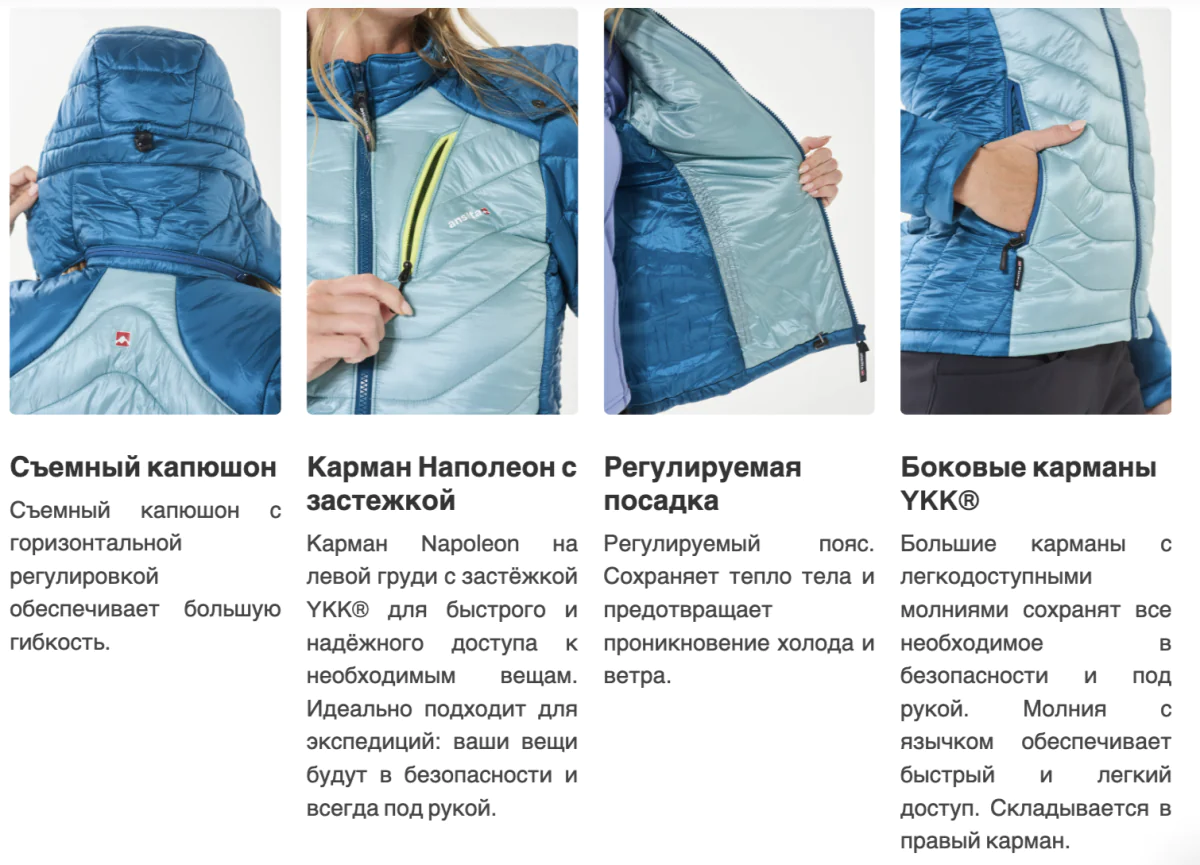 Куртка женская Nova 4 C/Cap Primaloft® — фото 6