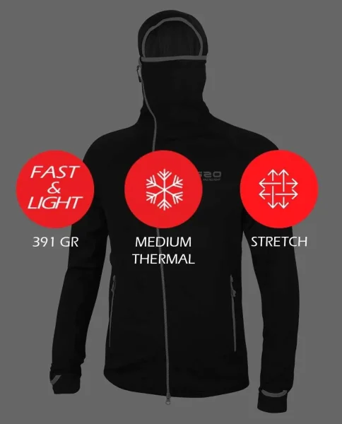Куртка утепленная для бега мужская OS2O Phantom Grid — фото 2